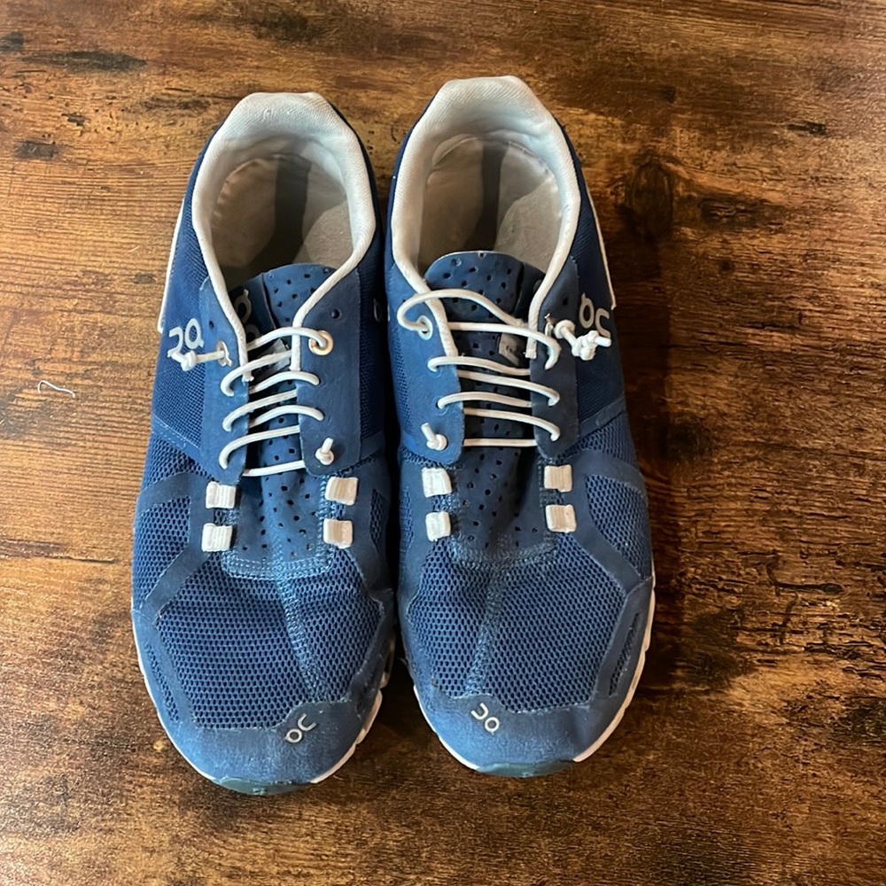 Blue on cloud running shoes